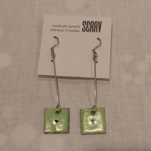 Square dangle earrings from Chile